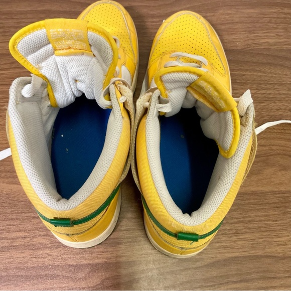 Nike Dunk Hi Top Brazil Sneakers Yellow and Green Laces Men’s Size 13 Streetware - Picture 13 of 13